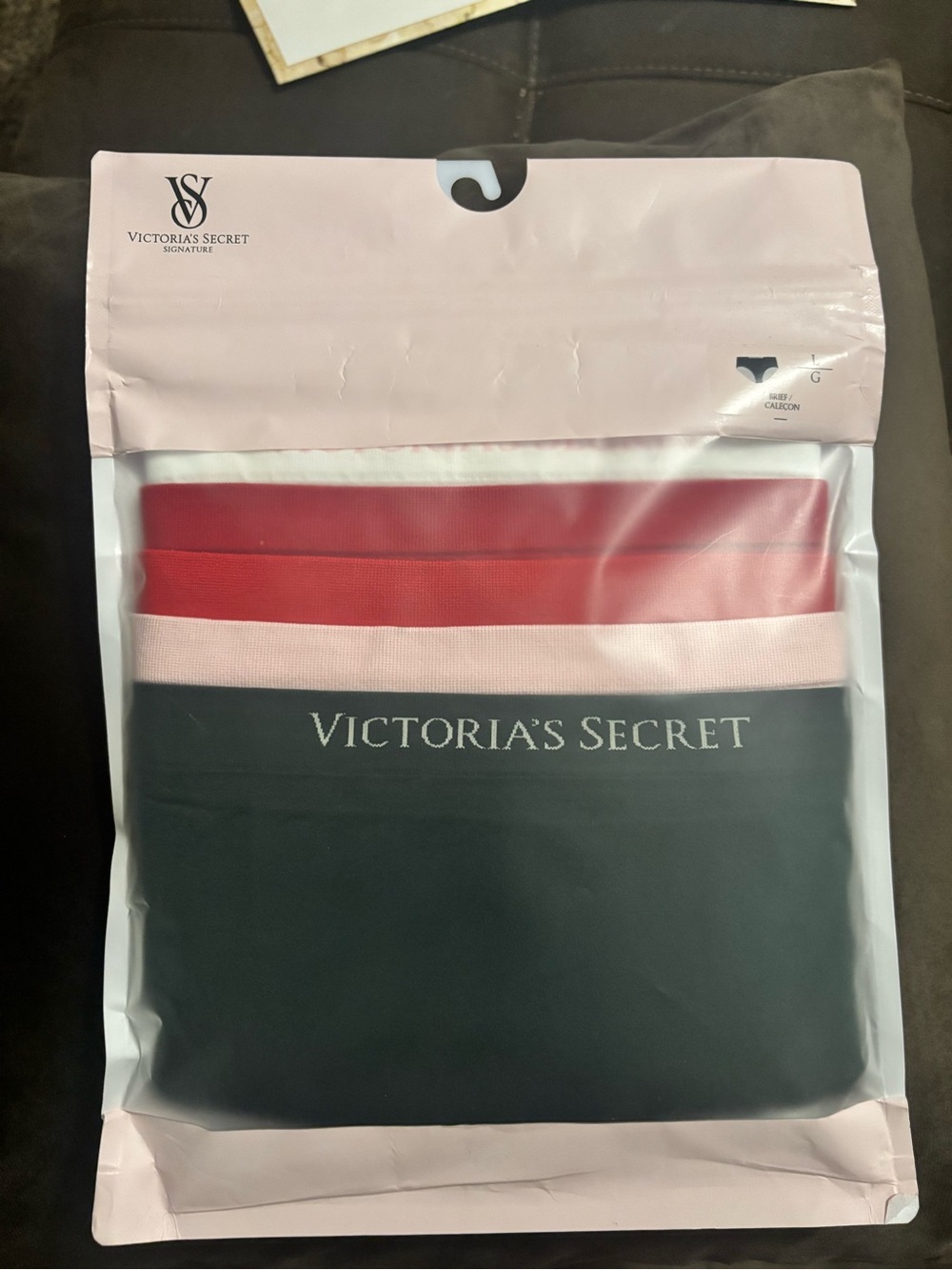 Victoria's Secret 3-Pack Bikini Set - Black, Red, Light Pink